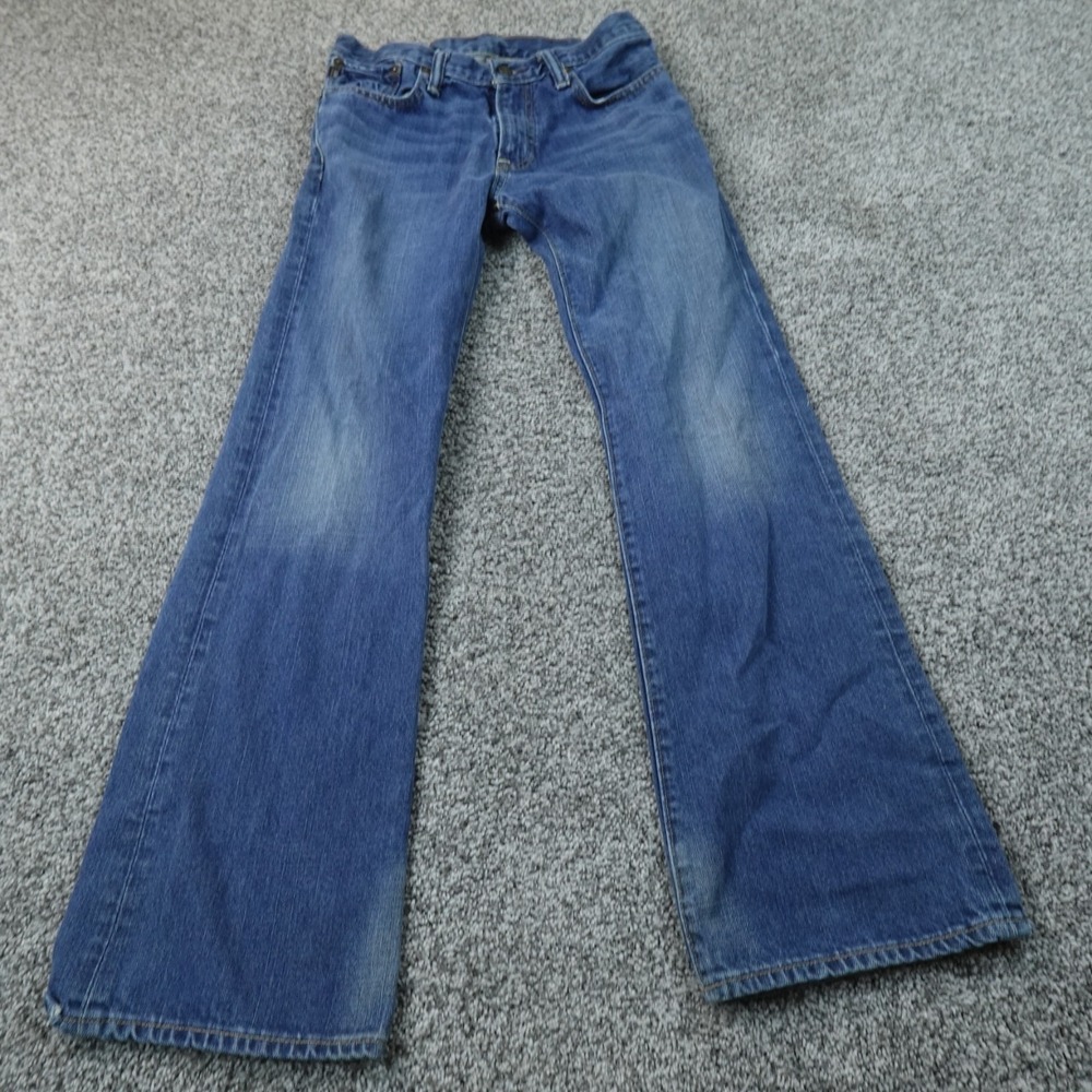 Abercrombie Jeans Womens 4 Girls 16 Blue Denim Pants Boot Cut Flare Mid Rise